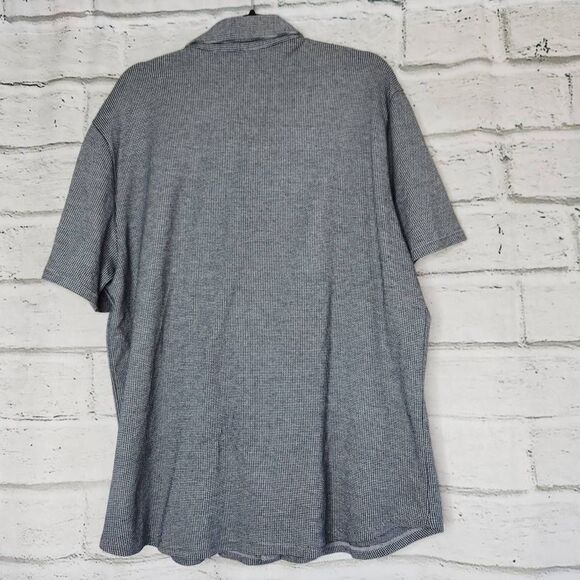 Vince Button Up Shirt Sleeve Shirt 100% Cotton Houndstooth Collared Men XL - Picture 6 of 13